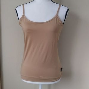 Lands' End Cami Adjustable Strap Camisole S 4-6 Tan Nude Nutmeg